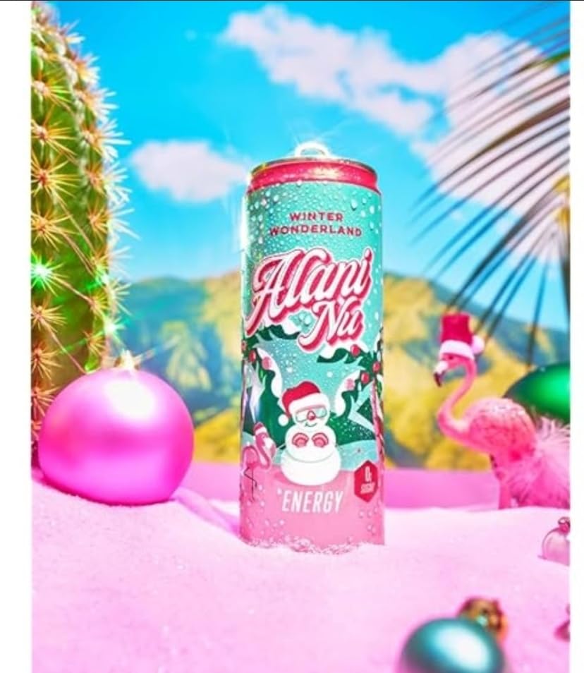 Alani Winter Wonderland Sugar Free, Low Calorie Energy Drinks, 12 Fl Oz Cans, 6 Pack