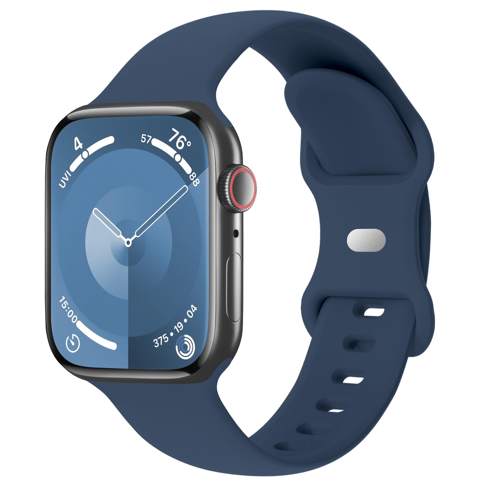 EilesunyBands Compatible with Apple Watch 38mm 40mm 41mm 42mm 44mm 45mm 49mm, Replacement Soft Silicone Sport Strap Wristbands for iWatch Series 9/8/7/6/5/4/3/2/1 Ultra/2 SE Women Men