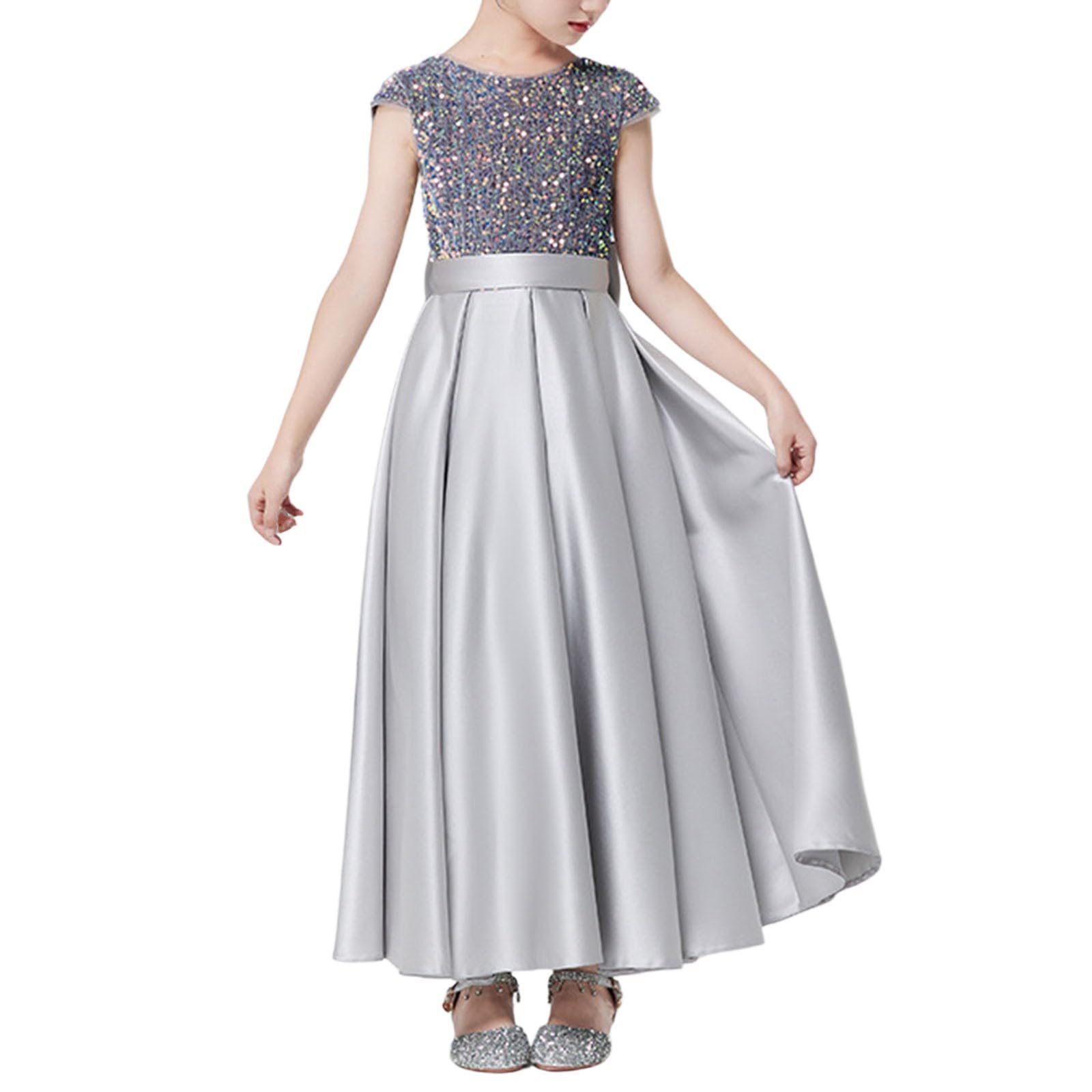 Sommerkleid Mädchen Kleider Sommer Kinder Freizeitkleid Leichte Mädchenkleider Kinderkleider Elegant Luftige Oktoberfest Karneval Partykleid Ärmelloses Tutu-Outfit Für Aufführungen Elegant