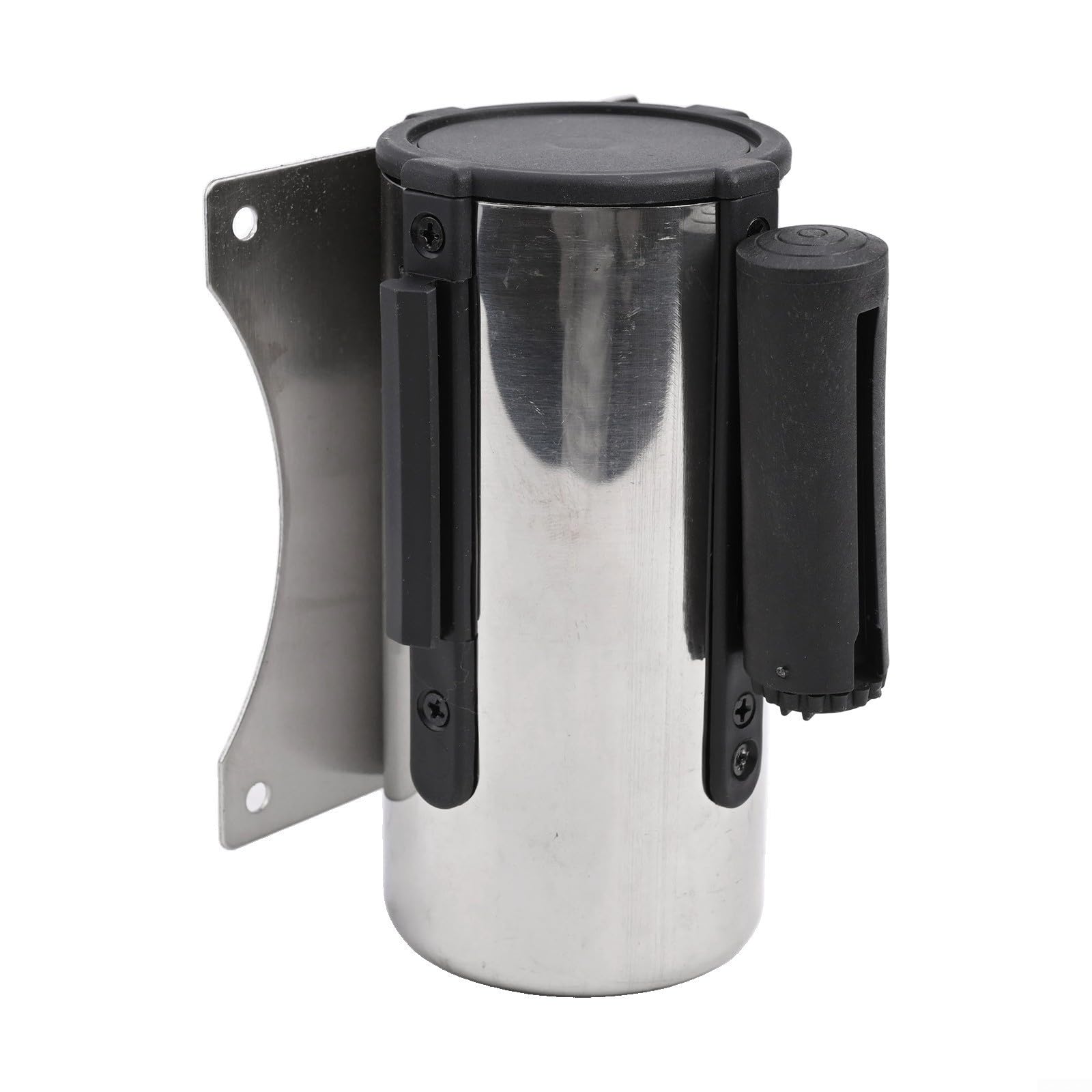 Barrera retráctil de pared 2 m negro