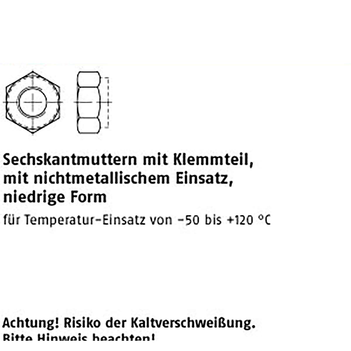 Écrous hexagonaux ISO 10511 de précision M8, acier inoxydable A2 durable, lot de 500