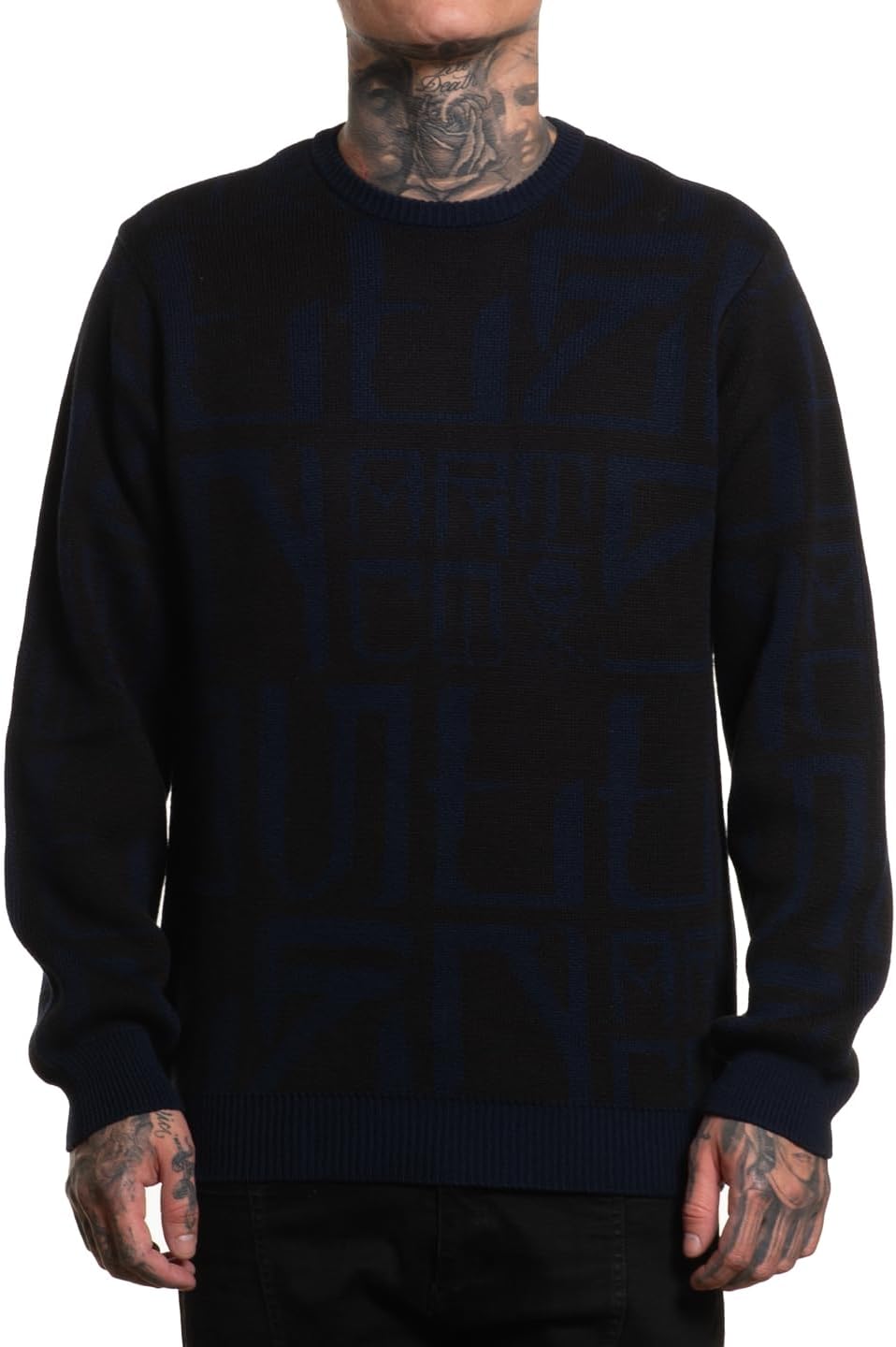 Sullen Men's Sharps Knitted Crew Neck Tattoo Lifestyle Long Sleeve Sweater