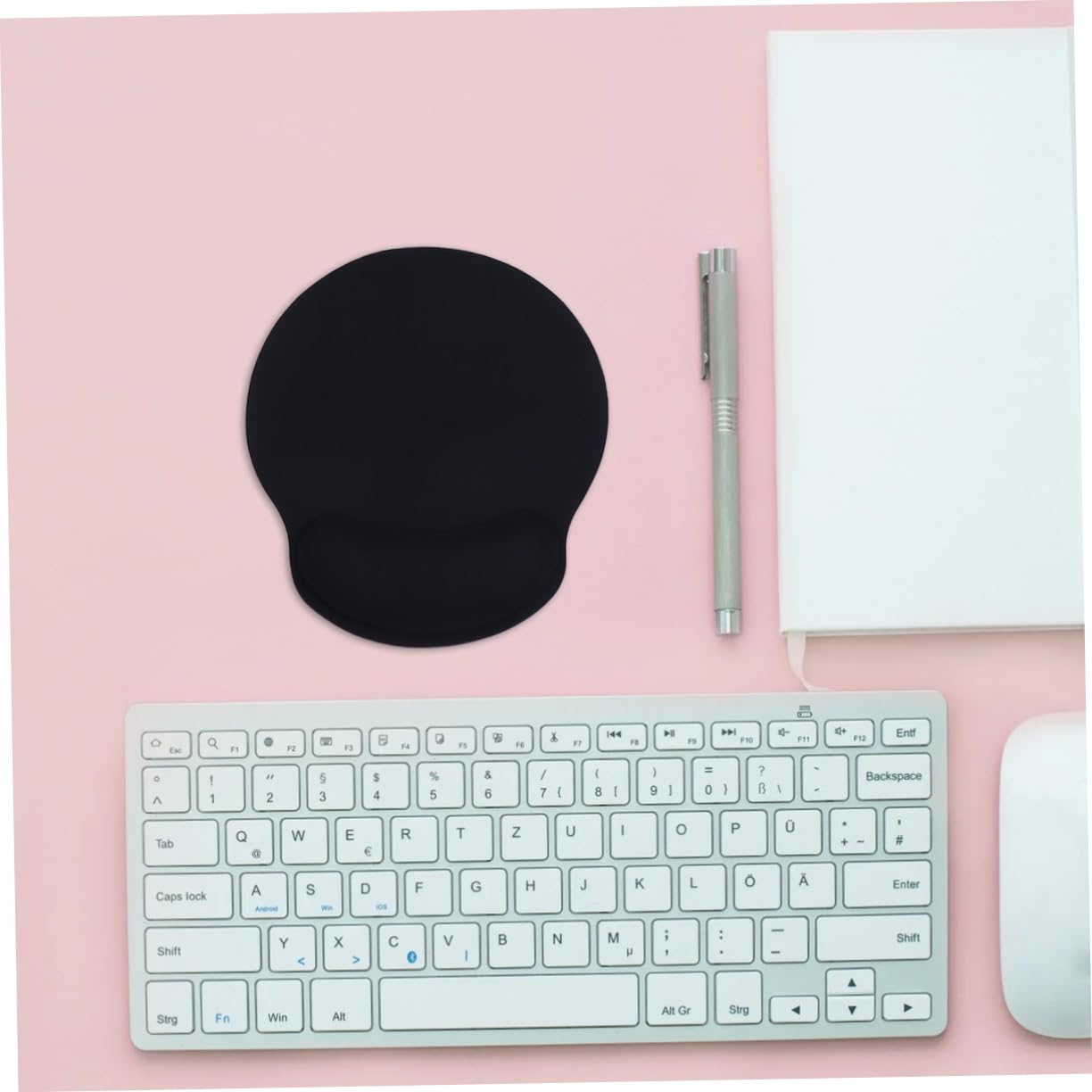 STOBOK 2 Set 2 Pezzi Poggiapolsi Per Tastiera Poggiapolsi Elastico Per Mouse Per Lavoro Cuscino Per in Memory Foam Set Tappetino Per Mouse Design Ergonomico Per