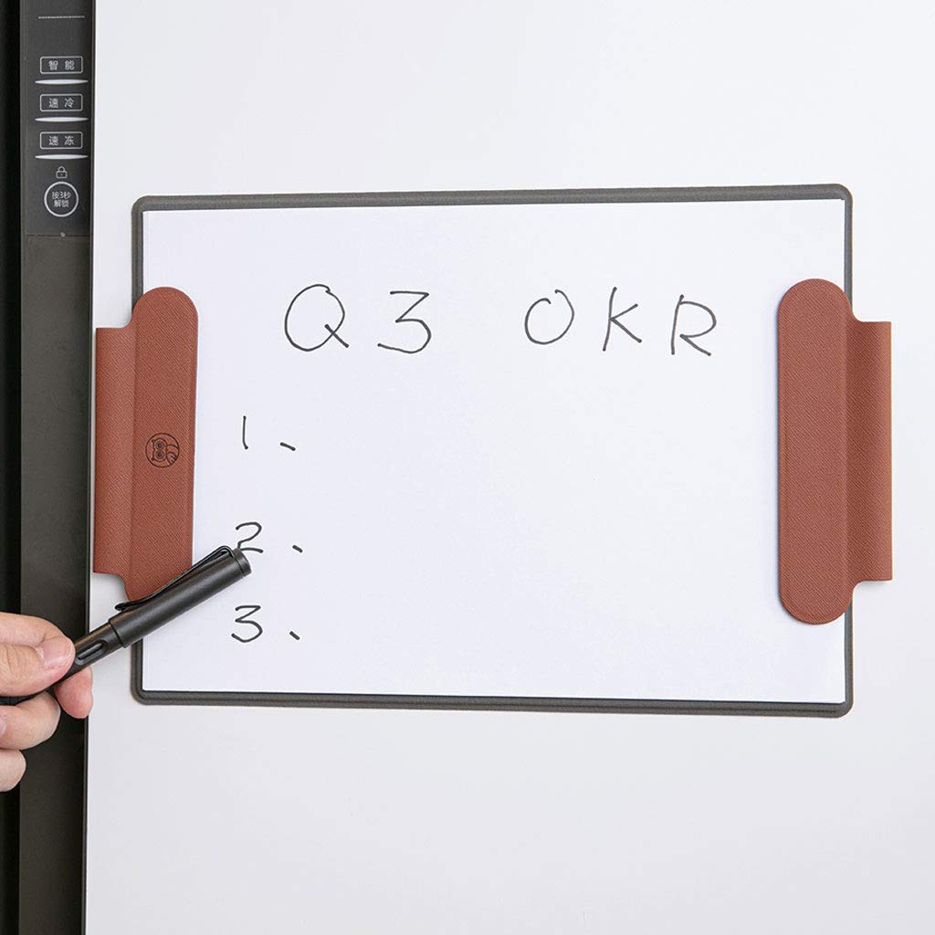 Liudan Klemmbrett A4 Magnetische Ordner-Board PU-Leder-Ordner-Bindemittel-Business-Ordner Zwischenablage-Datei-Büro-Interview-Meeting-Schreibvorstand (braun) Klemmbrett Mappe