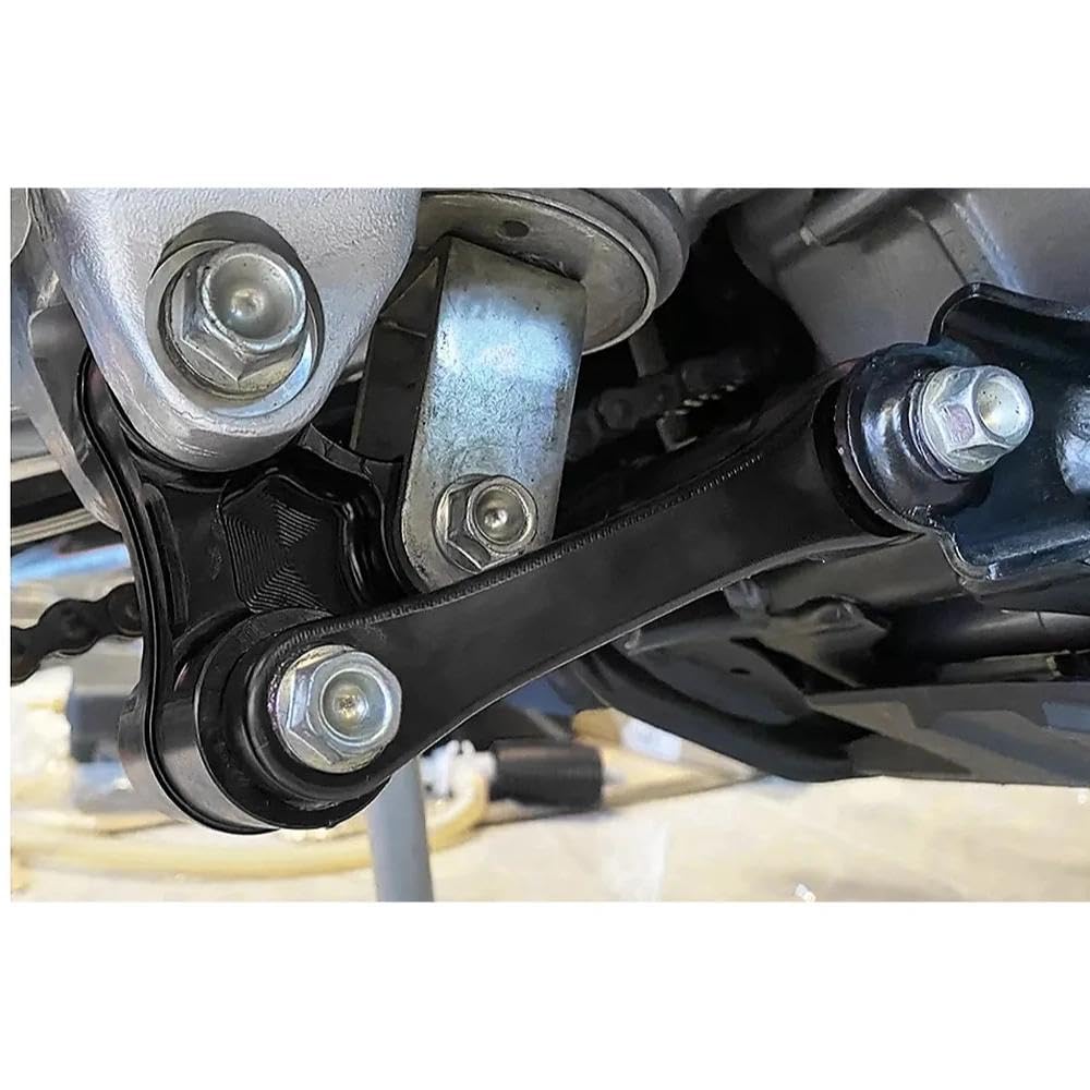 CRF300L Collegamenti di Abbassamento Sospensione Posteriore Compatibili con CRF 300L RALLY 2020-2024 Motocicletta Kit Accessori CNC Regolabile a Leva di Abbassamento (Nero)