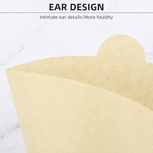 Miniatura 4 de KUFUNG Paquete de 100 filtros de café en cono, filtros de café desechables de 1 a 4 tazas, filtros de café de papel natural tipo U para verter y