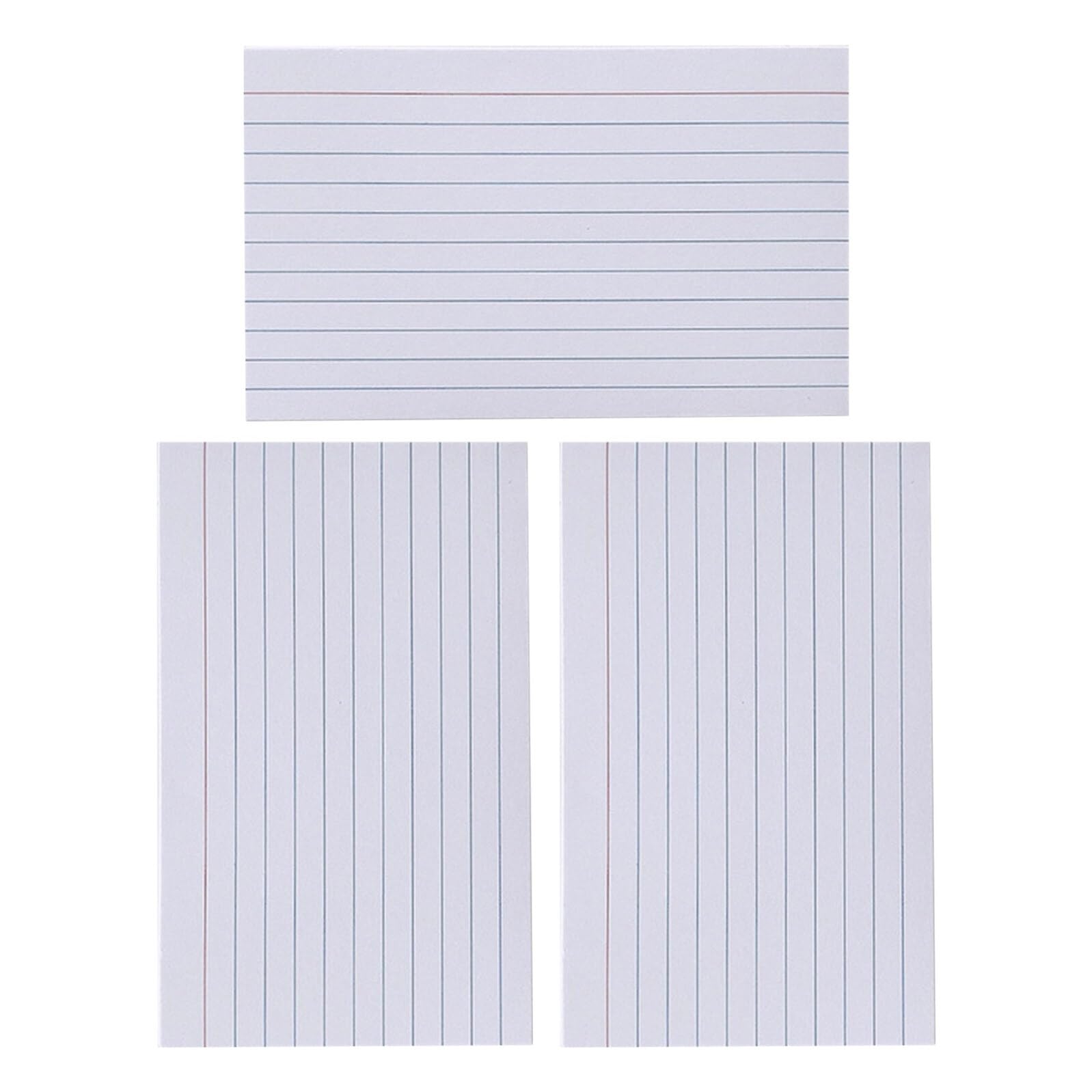 VILLCASE 600 Doppelseitig Linierte Karteikarten Weiß 3X5 Zoll Lernkarten für Schule und Zuhause Glattes Oxford Papier Handliches Format Wischfest