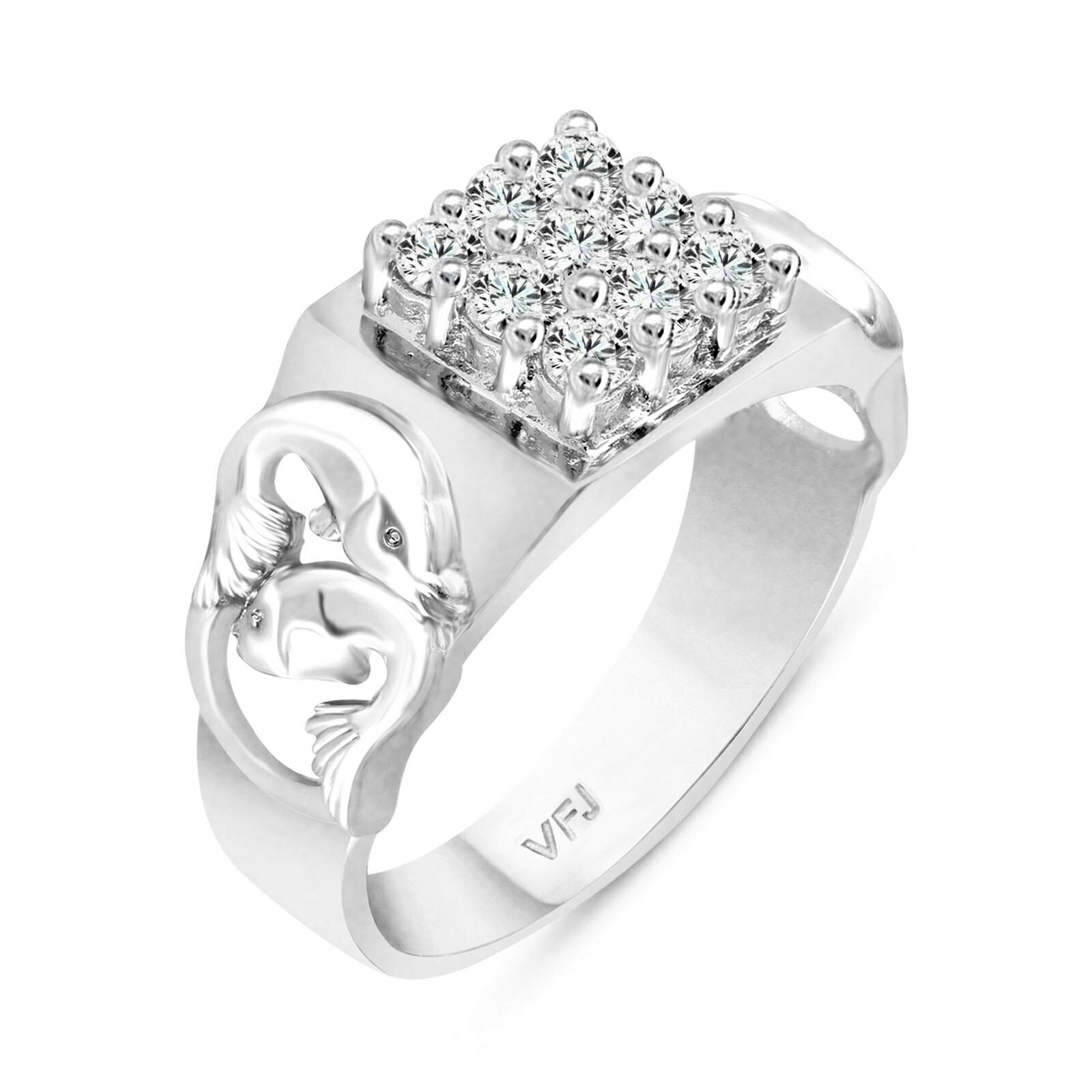 Vighnaharta valentine day gift valentineday gift for her gift for him gift for women gift for men Zodiac Sign Pisces (Meen Rashi) CZ Rhodium Plated Alloy Gents Ring for Men and Boys -[VFJ5069FRR16] (B09PYBY514) Amazon Price History, Amazon Price Tracker