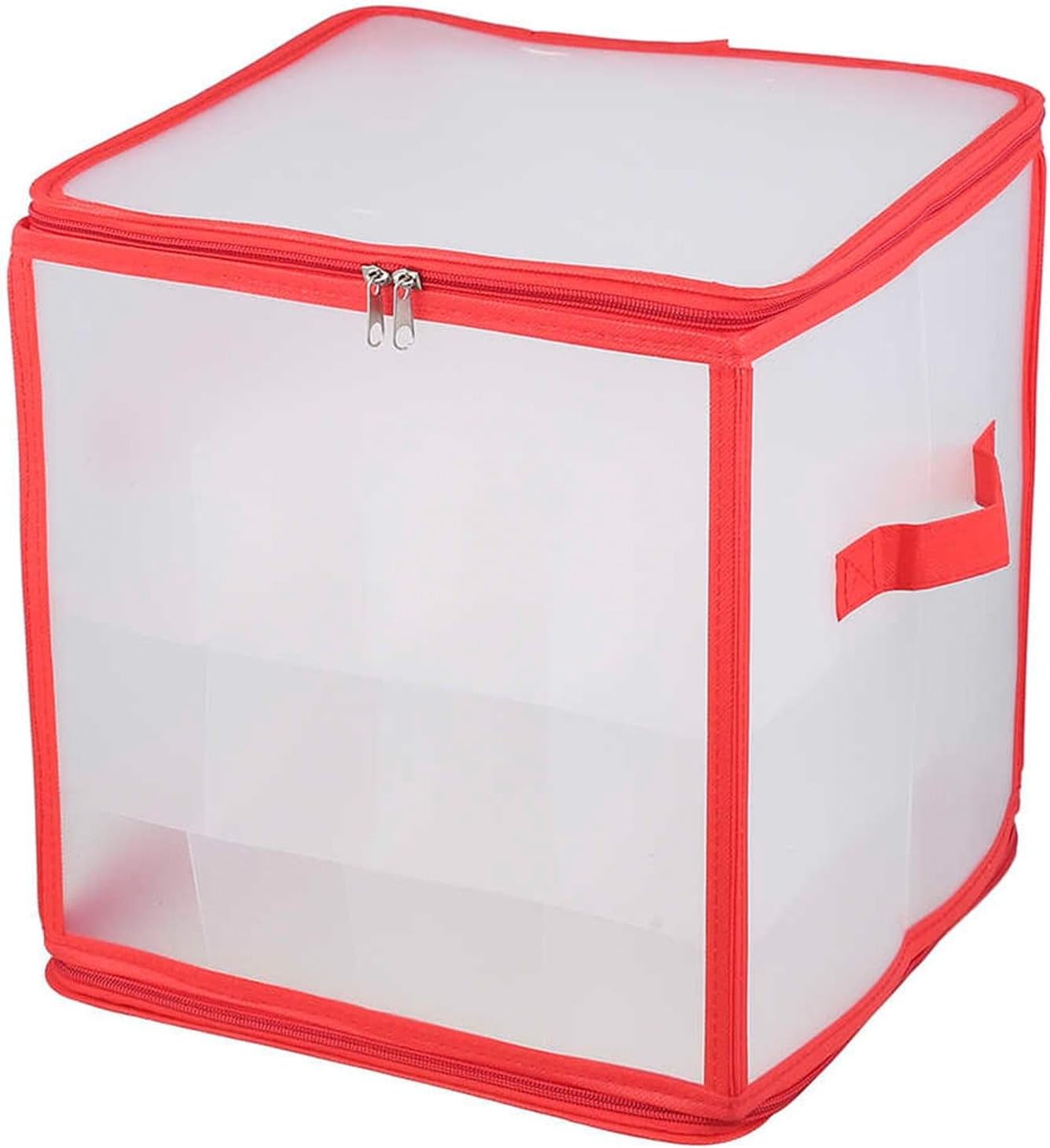 Home Textile Storage Christmas Ornament Storage Container With Dividers Zippered Convenient Adjustable Heavy Duty 600D Large Organizer To And Store Holiday Décor