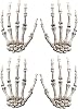 Lezevn 2 Pairs Halloween Skeleton Hand Haunted House Horror Decoration Props Halloween Ghost Hand Props Accessories for Home Indoor Pendant Ornaments
