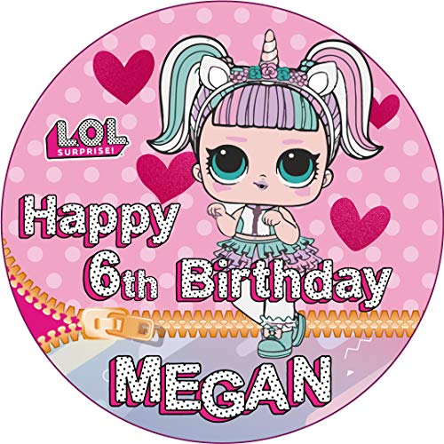 Cakecery Lol Edible Cake Topper Image Personalized Birthday Sheet Party Decoration Round #TOP20