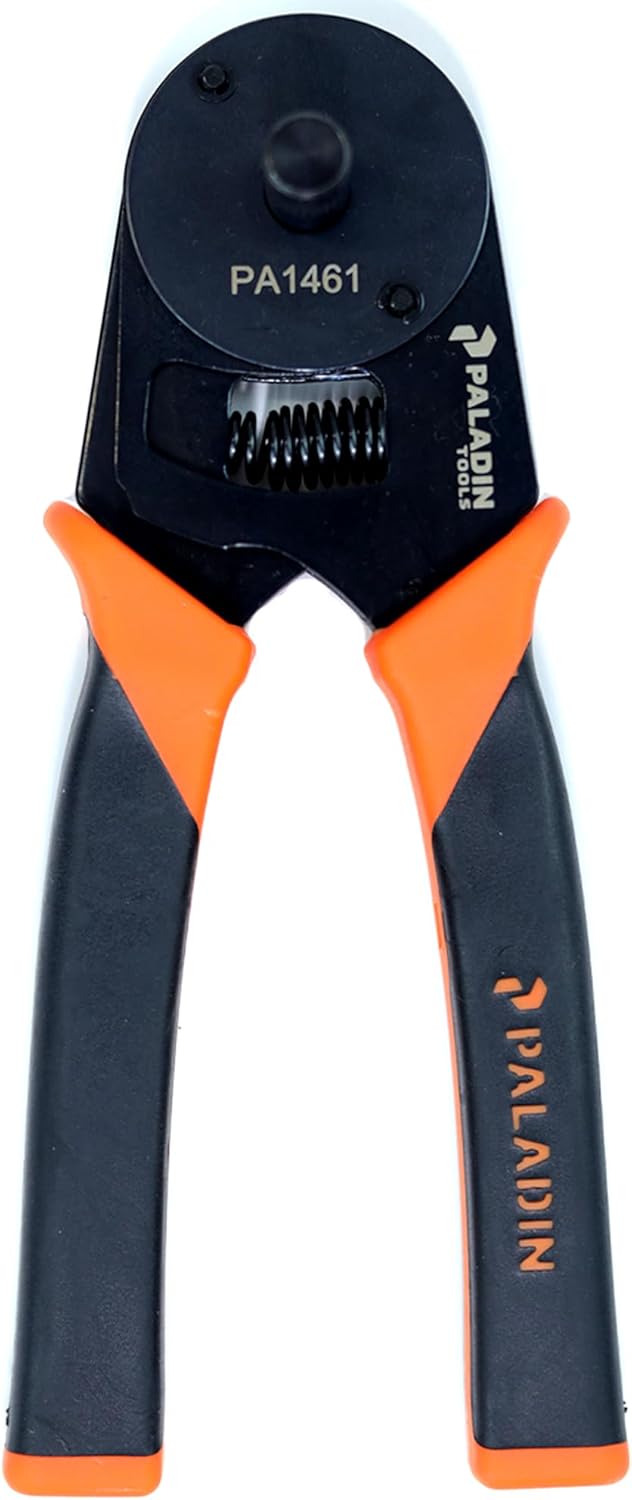 Paladin Tools PA1461 Pro-Grip Crimper | Closed Barrel D-Sub Crimper | 12-20 AWG, 4 Way Indent | Professional Grade