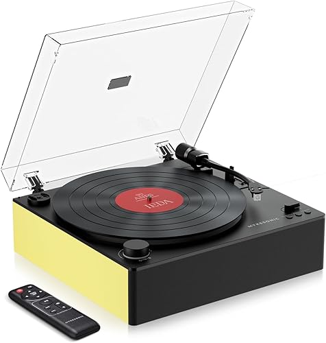 Miniatura 8 de Reproductor de discos automático, tocadiscos de vinilo Bluetooth con transmisión por correa, cartucho magnético AT-3600L, Bluetooth de entrada y