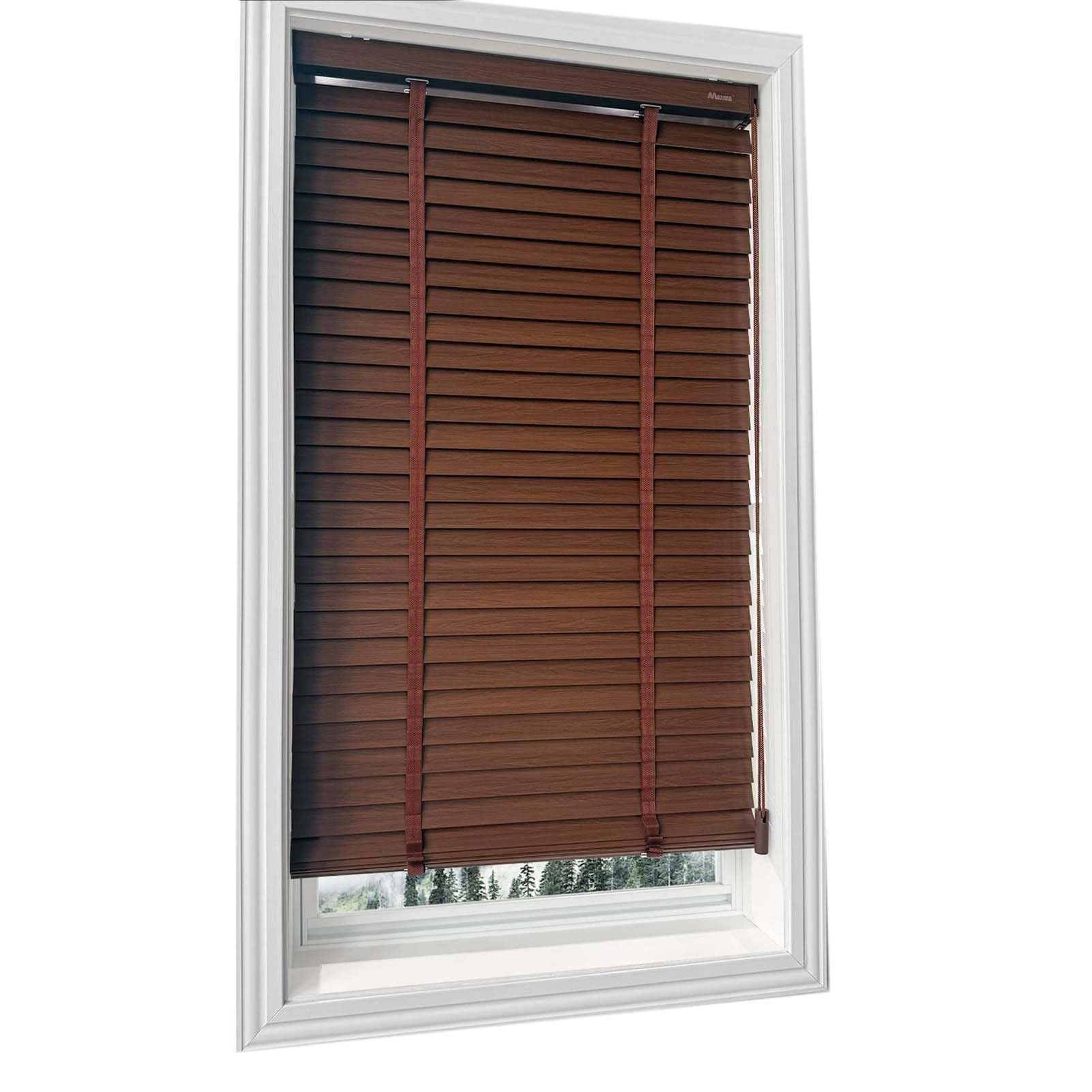 ATYUJKB Stores En Bois Avec Lamelles Réglables, Stores Vénitiens Pour Fenêtres, Stores En Bois Pour Contrôle De La Lumière, Intimité Garantée, Montage Rapide, Pour Maison Et Bureau (A 120x220cm(WxH))