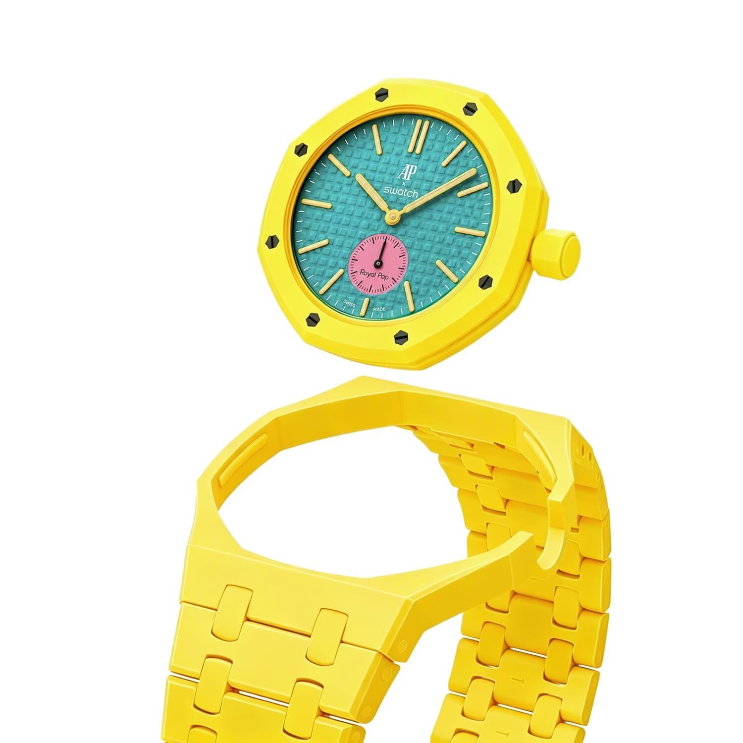 TingYR Correa Compatible con Swatch Royal Pop, Correa de reloj de cerámica con Carcasa de Cerámica, Brazalete Cómodo e Impermeable.