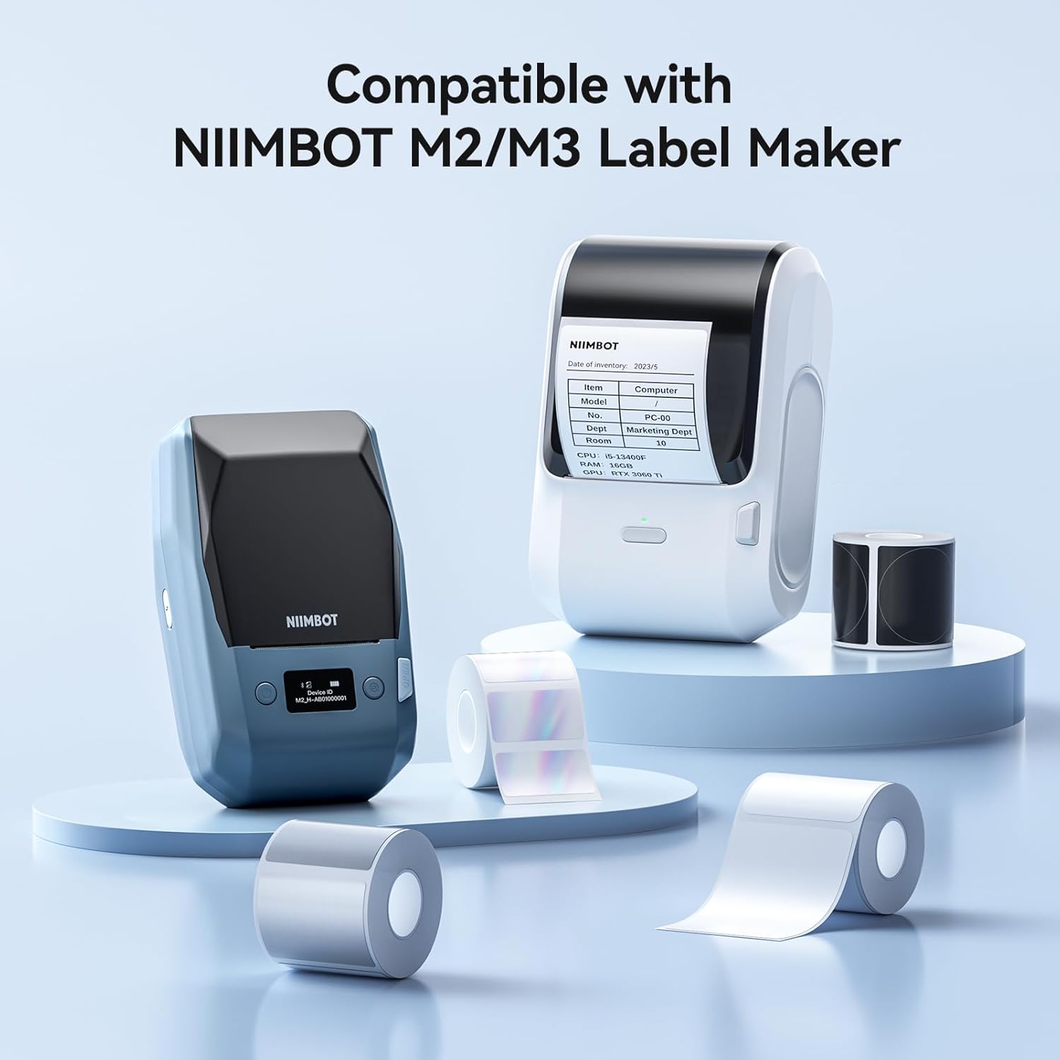 NIIMBOT M2/M3 Thermal Transfer Labels 1.97''x1.18'', for M2/M3 Label Maker, PET Material, Waterproof and High-Temperature Resistance, Long Storage Time, White Label Tape(50x30mm-225) - Image 6