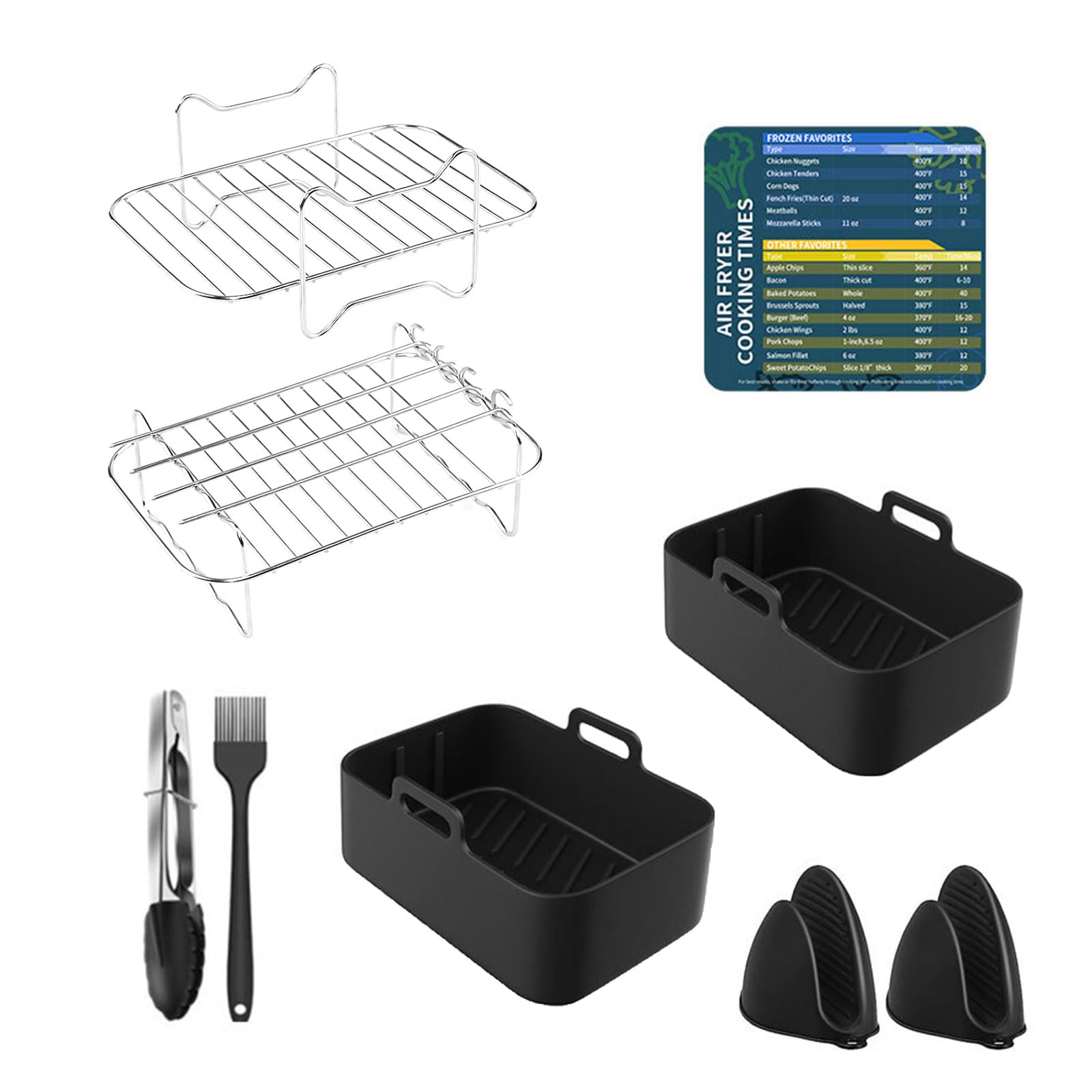 Jazuaiao Air Accessories for DZ401 Silicone Air Inserts Stainless Steel Accessory Hot Accessories Silicone Inserts Kitchen Appliance Parts