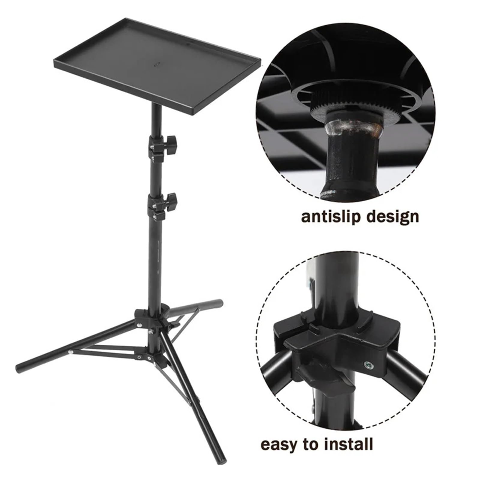 Supporto for vassoio for proiettore, regolabile, telescopico