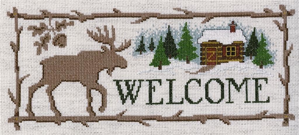 Imaginating Moose Welcome Counted Cross Stitch Kit (1589K)