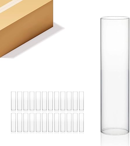 Miniatura 107 de WGVI Funda para portavelas Hurricane, ancho de 6 pulgadas, altura de 10 pulgadas, portavelas cilíndrico de vidrio transparente, tubo de chimenea