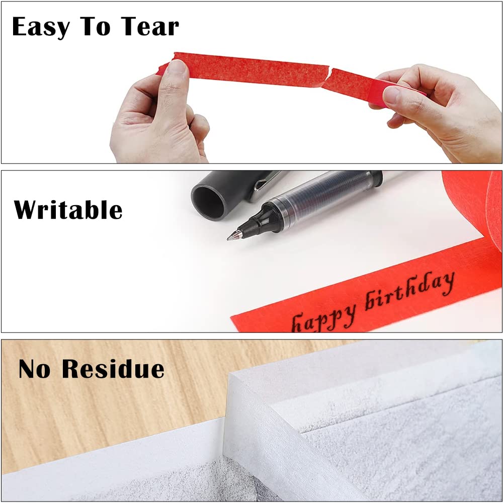 Yutaohui 7 Colors Colored Masking Tape with 14 Yards (Total 294 Feet), 7 Rolls 1 Inch Colored Tape, Multi-Color Craft Tape for DIY Craft,Labeling Tape,Kids Art.