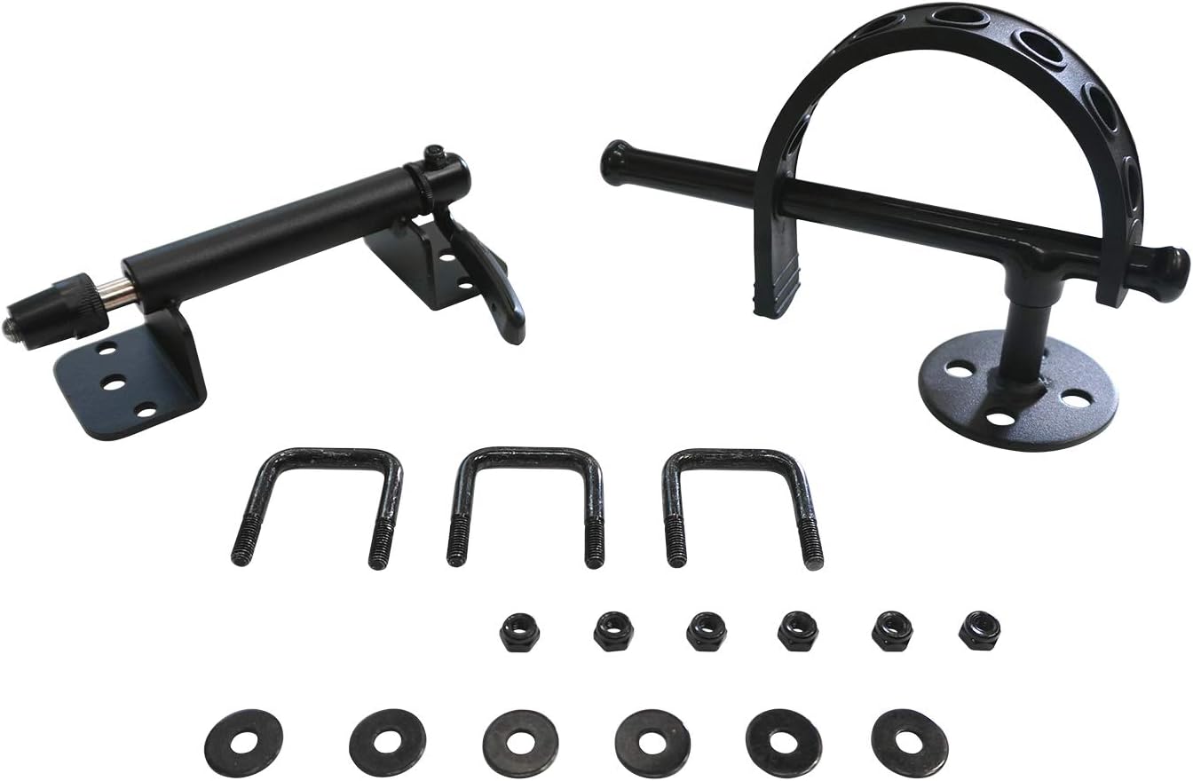 Fork-IT, Accessory Bicycle Fork Mount & Rear Tire Holder for GearCage Cargo Carriers & 1in Roof Bars or Railings From Lets Go Aero | Standard M9 x 116mm Skewer Dimensions