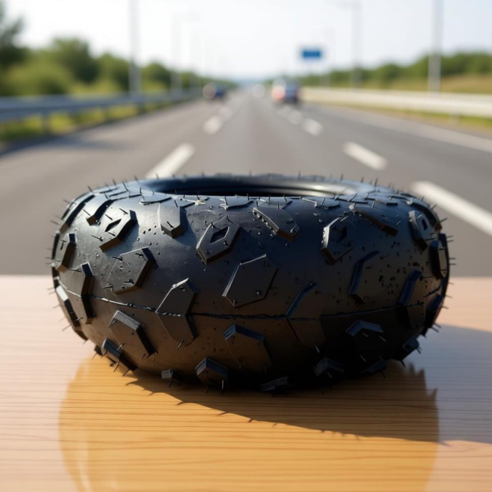 Qianly Pneumatico Atv Ruota Cerchio Kit Tubeless Battistrada Aggressivo in Gomma per Controllo Migliorato E Stabilità su Sabbia E Adatto per Kart Fai da Te Manutenzioni Attività Allaperto