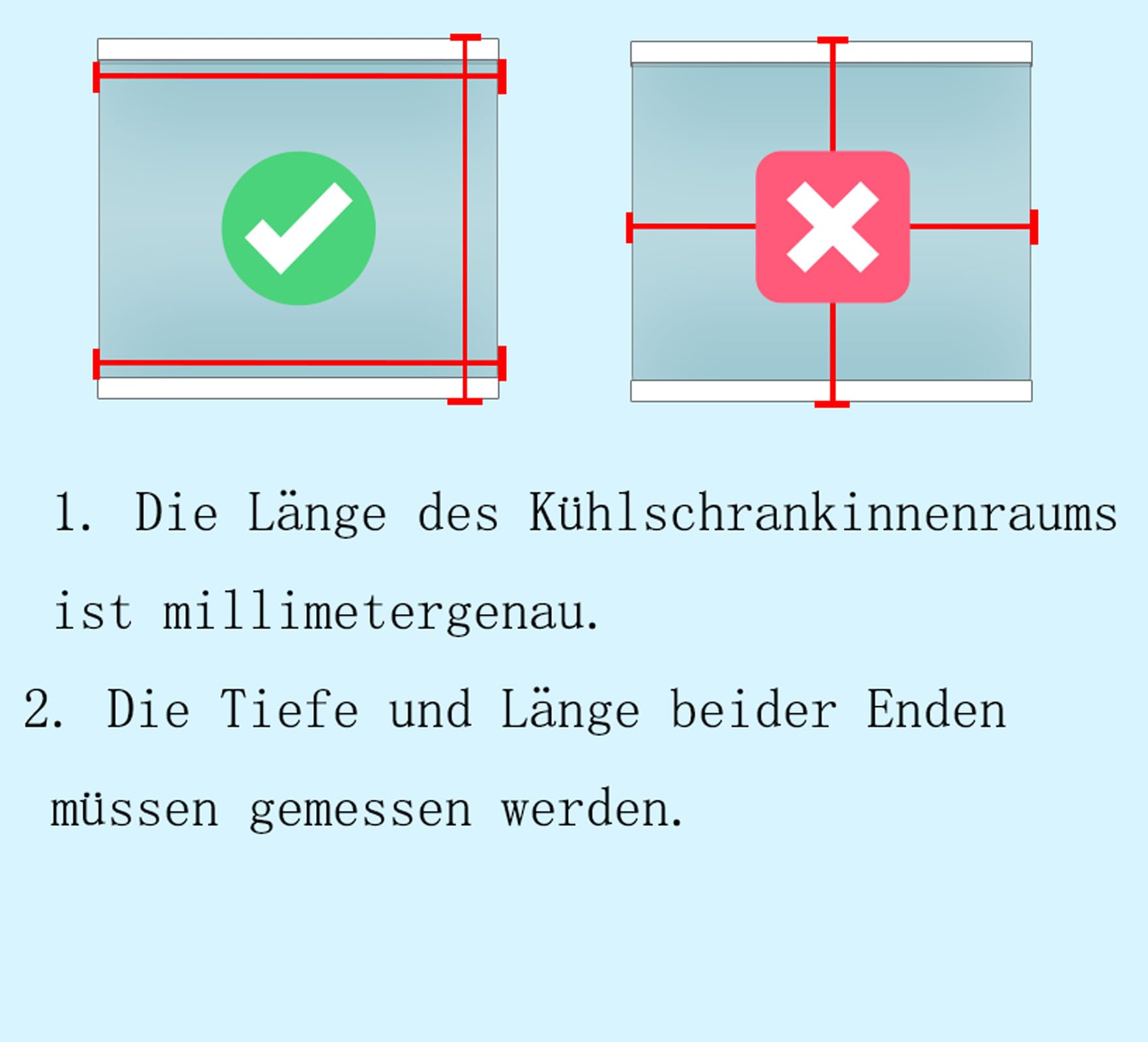 Kühlschrank-Gefrierfach-Regalbrett Glas-Gefrierfach-Ersatz Kühlschrank-Glasbrett Individuell Nach Größe