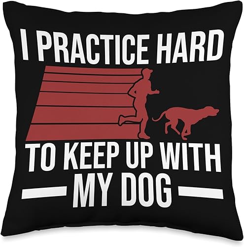 Dog Sport & Dog Agility Parcours Designs Agility Design Owner and Dog Trainer Throw Pillow, 16x16, Multicolor