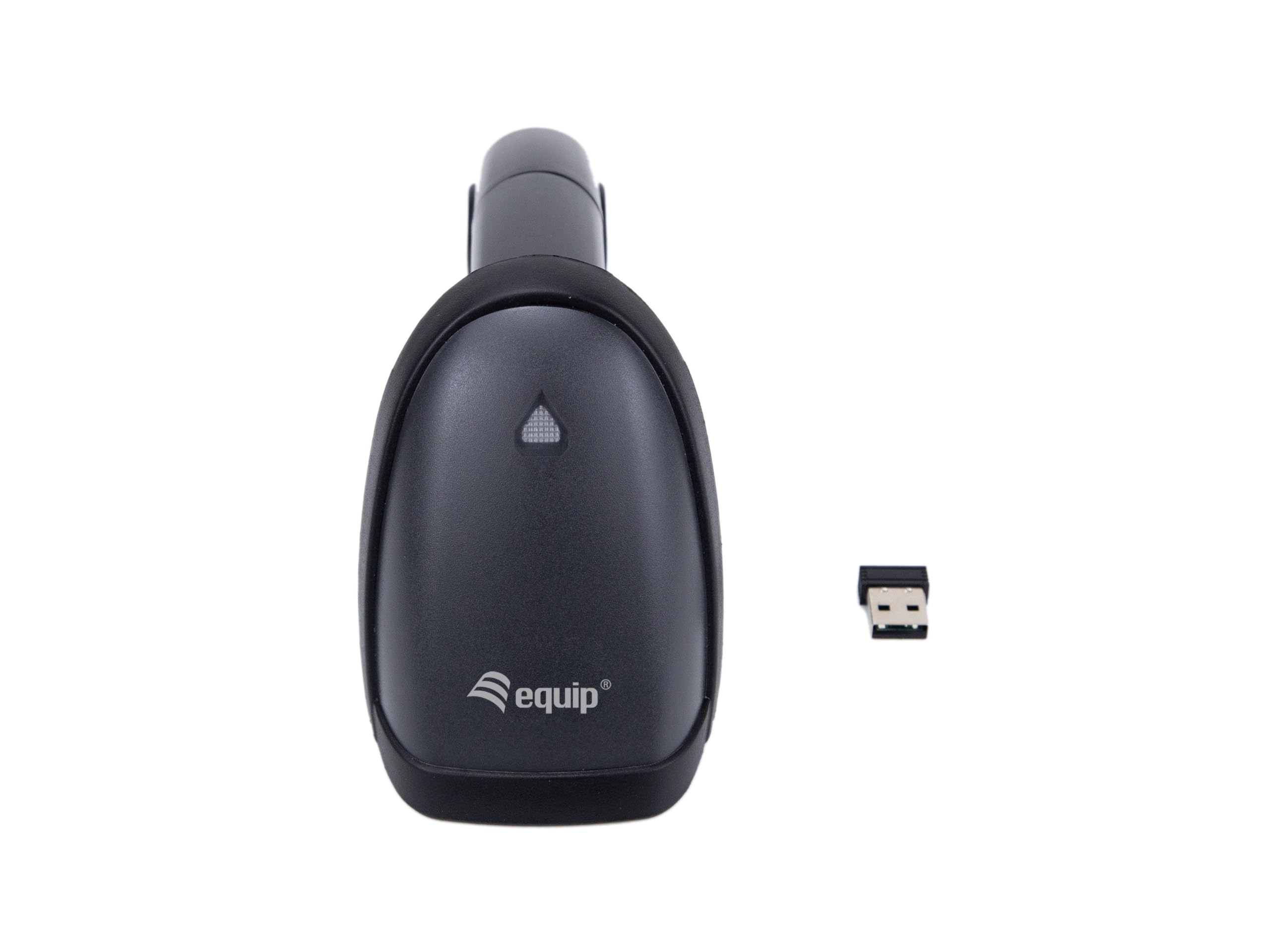 Equip Barcode - Escáner láser 2D con Soporte (2,4 GHz)