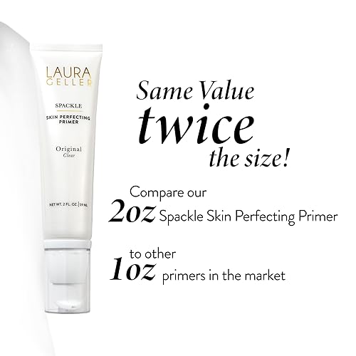 Vista 26 de LAURA GELLER NEW YORK Spackle Super-Size - Hidratar - 2 onzas líquidas - Maquillaje de imprimación perfeccionadora de la piel con ácido hialurónico