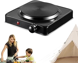 Electric Induction Cooker, 1000W Electric Stove Top Burner Countertop, 5 Firepower Levels Small Multifunction Cook Top for Cast Iron Pots Frifer