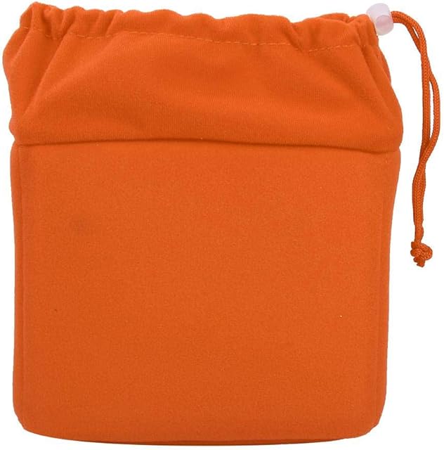 Mugast Partition Camera Padded Bag,Nylon Waterproof Shockproof Camera Insert Bag with Adjustable Drawstring,Specially for DSLR Camera and Lens(Orange)