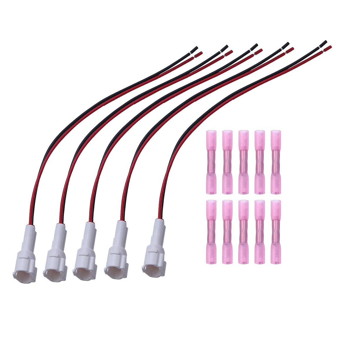 OCESTORE B4JH25B0V000 5pcs Power Lead Kit Accessory B4J-H25B0-V0-00 Compatible with Ya ma ha Wolverine RMAX and 850 X2 X4 RMAX2 RMAX4