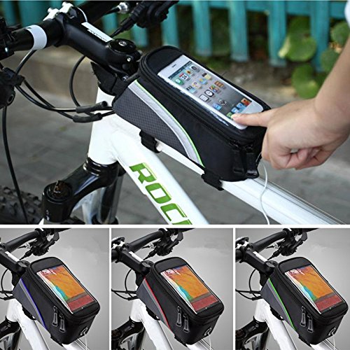 LIGHTER HOUSE� 4.5" Outdoor Waterproof Bicycle Bag MTB Bike Frame Tube Panniers Touchscreen Phone Case Reflective Bags (B01LDGTANM) Amazon Price History, Amazon Price Tracker