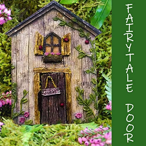 Walbest Wooden Miniature Garden Gnome Doors 6Pcs Fairy Doors For Trees Outdoor & Tree Trunk, Mini Fairy Doors Miniature Door Fairy House Door, Fairy Garden Door For Wall Decor #TOP3