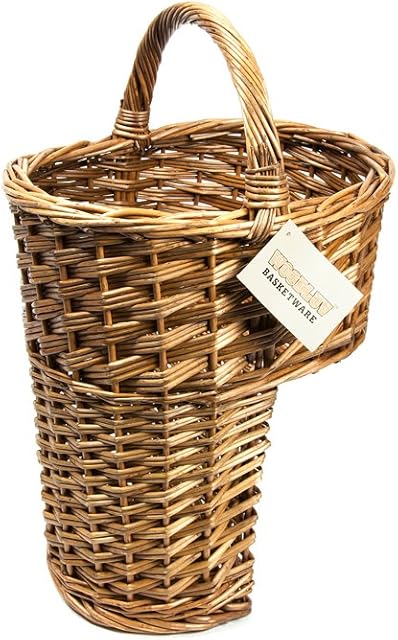 Brown Wicker Oval Stair Basket/Step Basket with Handle