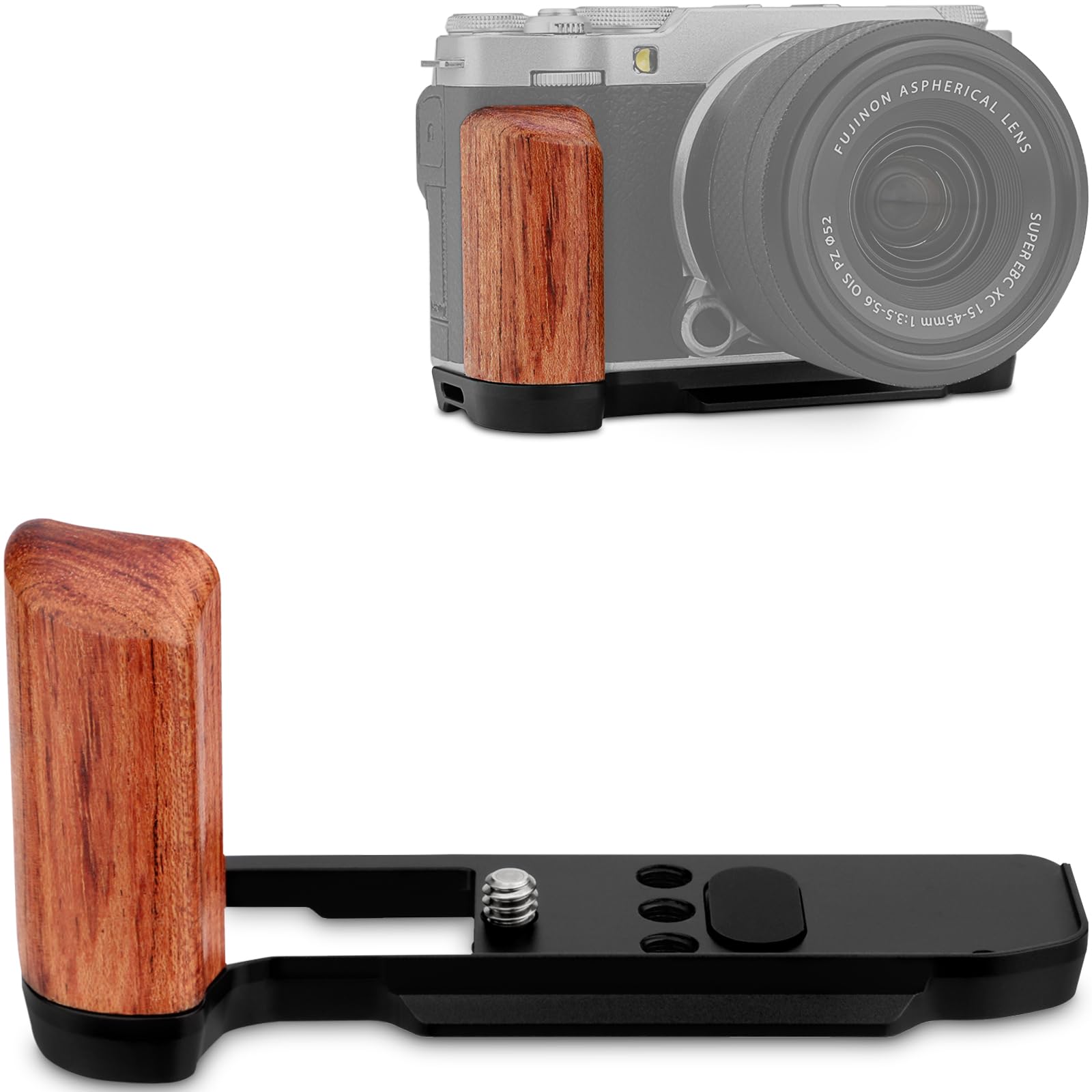 Amazon | LEFTFOTO XM5ハンドグリップ L字型ブラケット 木製グリップ