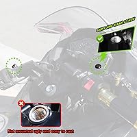 Vista 6 de 3 piezas de enchufe de agujero para espejo de motocicleta M10 x 1.25, tornillos universales de aluminio para espejo retrovisor de motocicleta