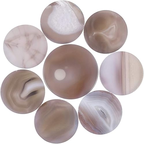 Miniatura 2 de SUNYIK Juego de rebanadas de ágata de mesa de luz natural, tarjetas redondas de piedra pulida, geoda drusy curativa, paquete de 5, 1.7 a 2.3