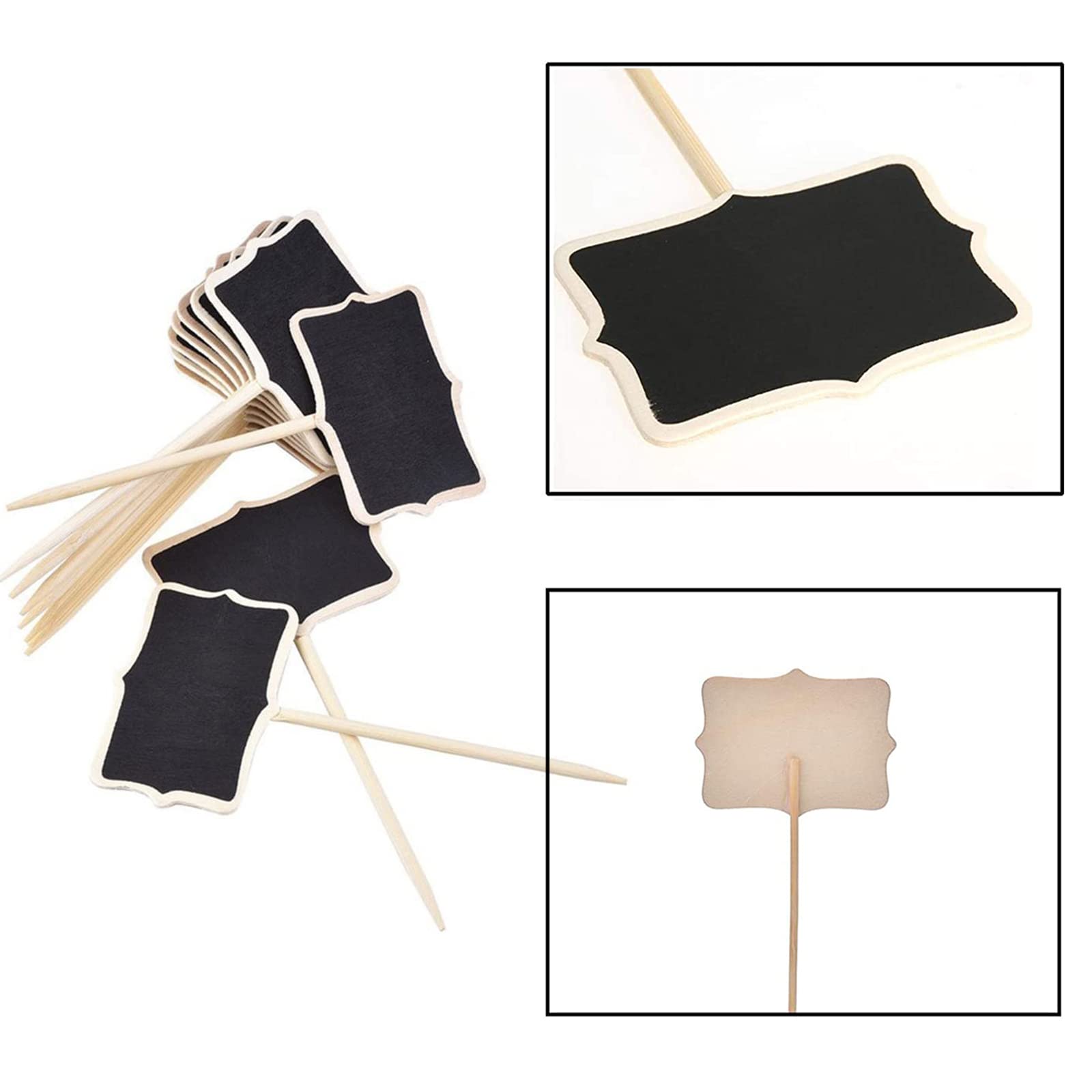 10 Pezzi Mini Lavagne Per Piante - Marcatori Da Giardino In Legno Con Superficie Scrivibile, Per Etichette Di Fiori E Orto, Decorazioni Rustiche Per La Casa