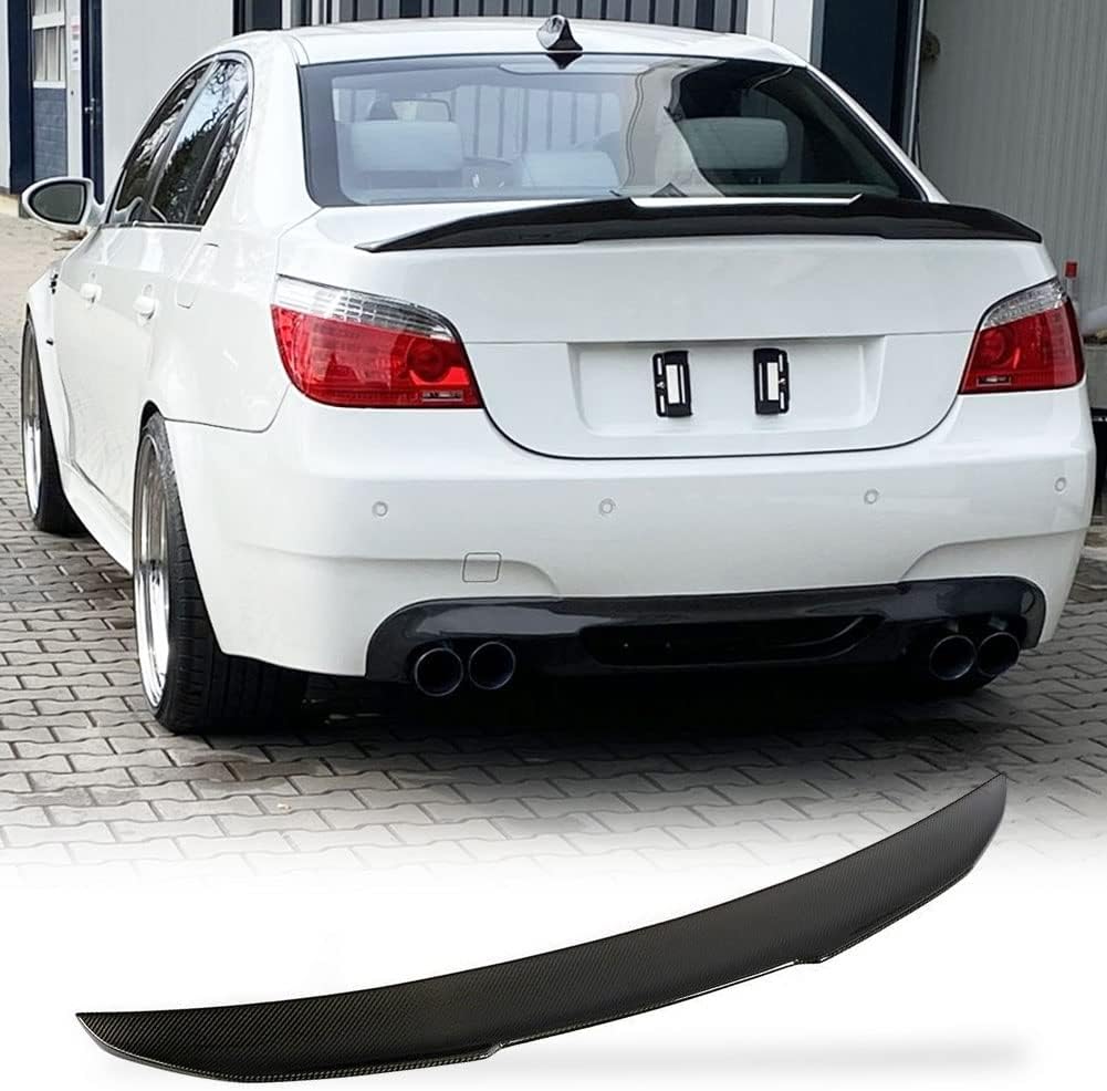 MCARCAR KIT Carbon Fiber Trunk Spoiler Compatible with 2004-2010 BMW E60 5-Series Sedan & E60 M5 Car Rear Boot Lid Spoiler Wing Lip Factory Outlet