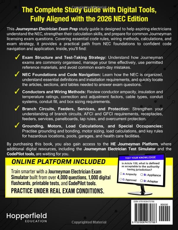 Journeyman Electrician Exam Prep: The Complete Study Guide with Digital Tools, Unlimited Mock Tests, Flashcards, and Printable Practice, Fully Aligned with the Latest NEC Edition image 3