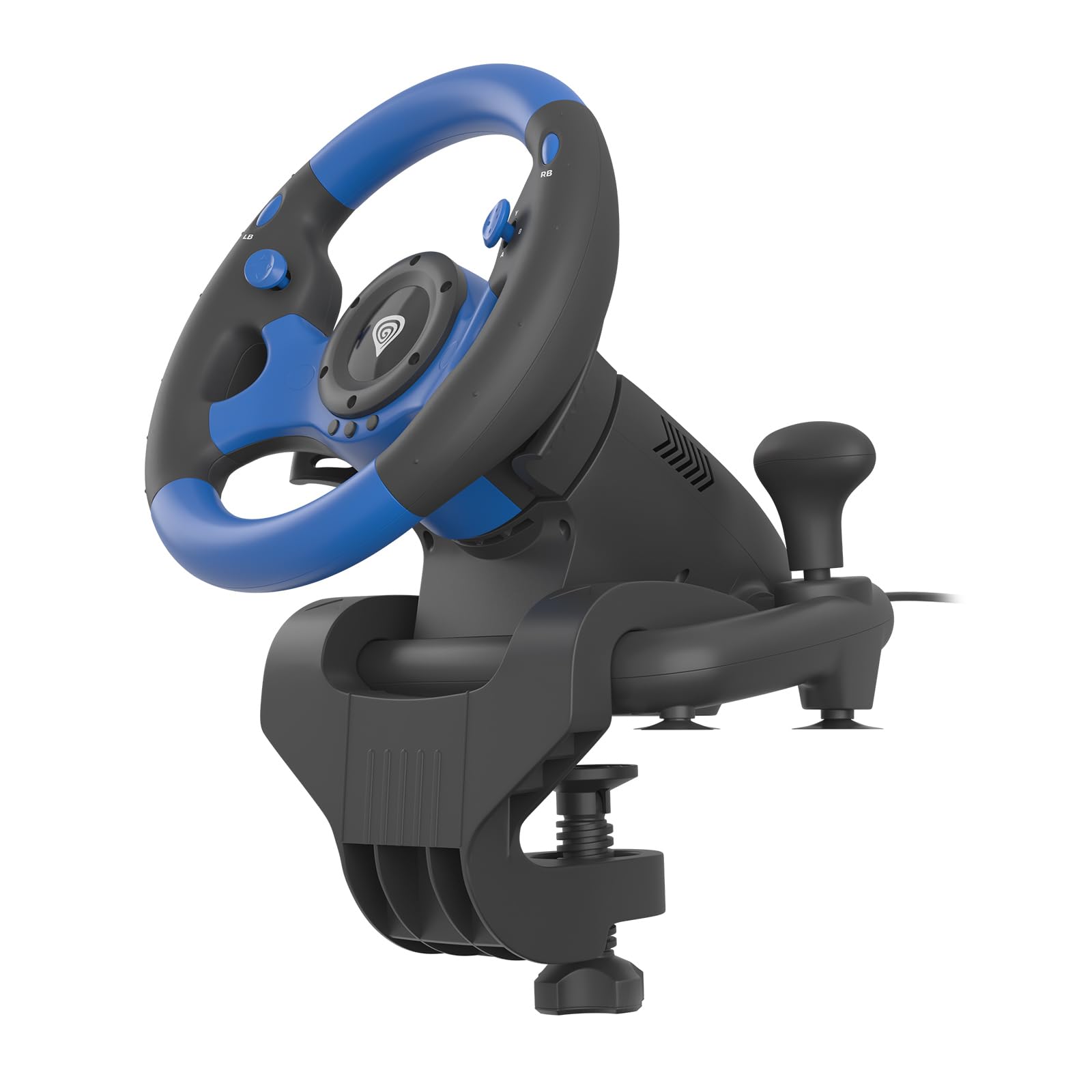 Genesis SEABORG 350 Noir, Bleu USB Volant + pédales Nintendo Switch, PC, PlayStation 4, PlayStation 3, Xbox 360, Xbox One