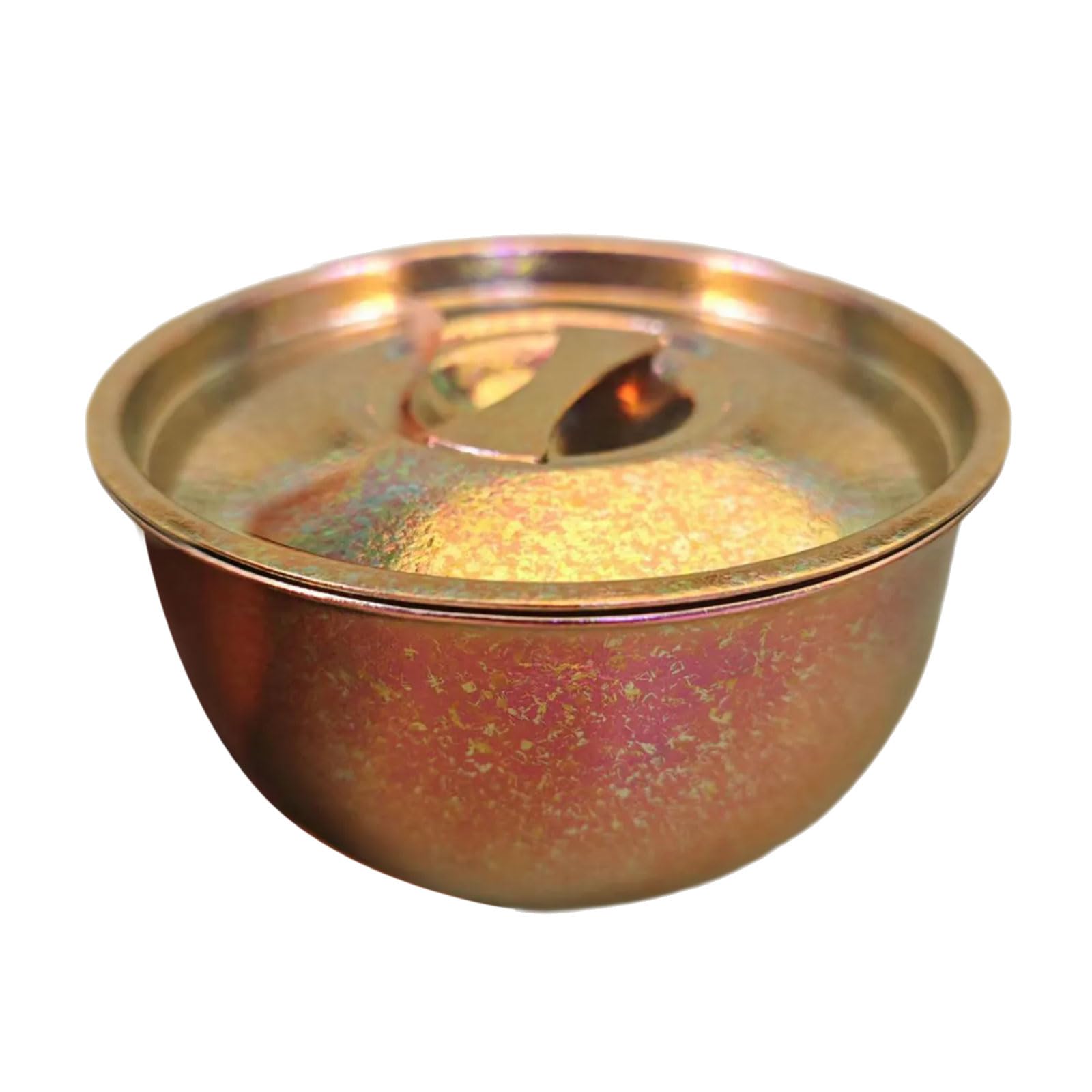 Tsophreniq Sturdy 600ml Metal Food Container with Secure Lid Stable Lunch Holders with Lid for Travel Lunches Portable Metal Camping Bowl