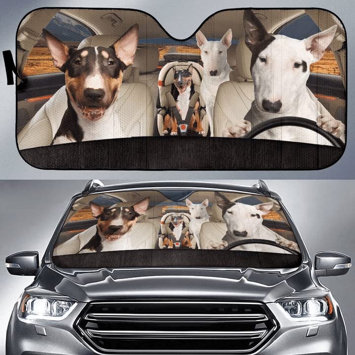 Couverture pare-brise voiture universelle taille M motif chiens été