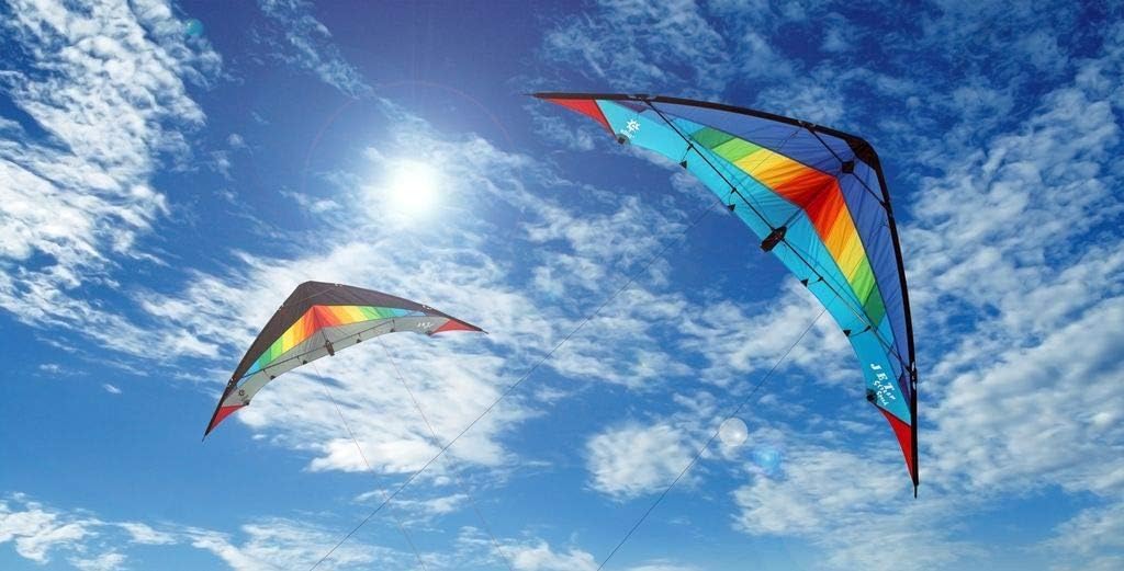 Elliot - 1010517 stuntkite/Allrounder Corriente en Chorro Reloaded, Arco Iris/rtf Azul,