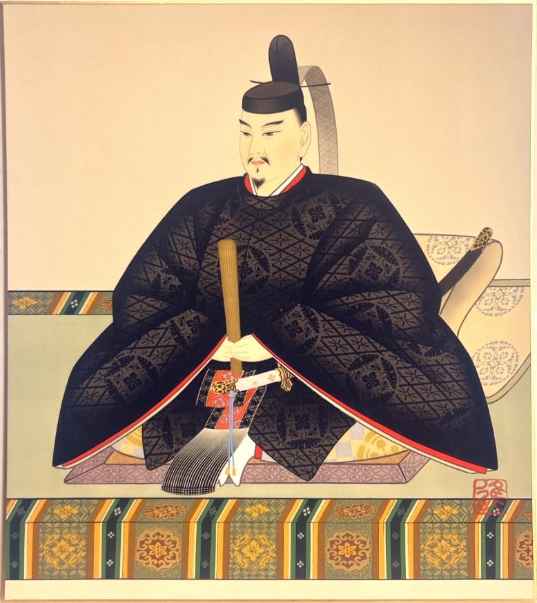 Amazon.co.jp: 柿元 進 「 天神様 」菅原道真 色紙絵 : 文房具