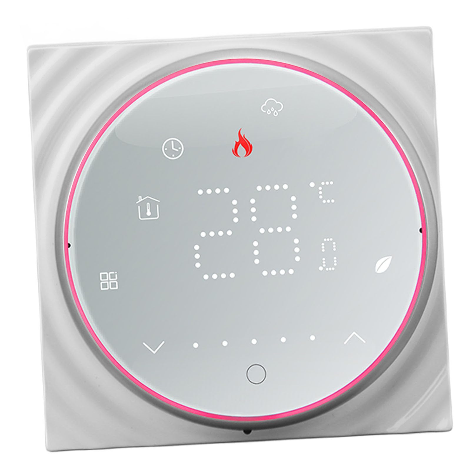 Cocoarm Inteligentny Termostat Termostat Bezprzewodowy AC 95 do 240 V PC Ekran LED ABS ± 1°C 41 do 95°F Programowalny 5 Plus 1 Plus dla Użytkowników Domowego Ogrzewania Elektrycznego (WHITE)