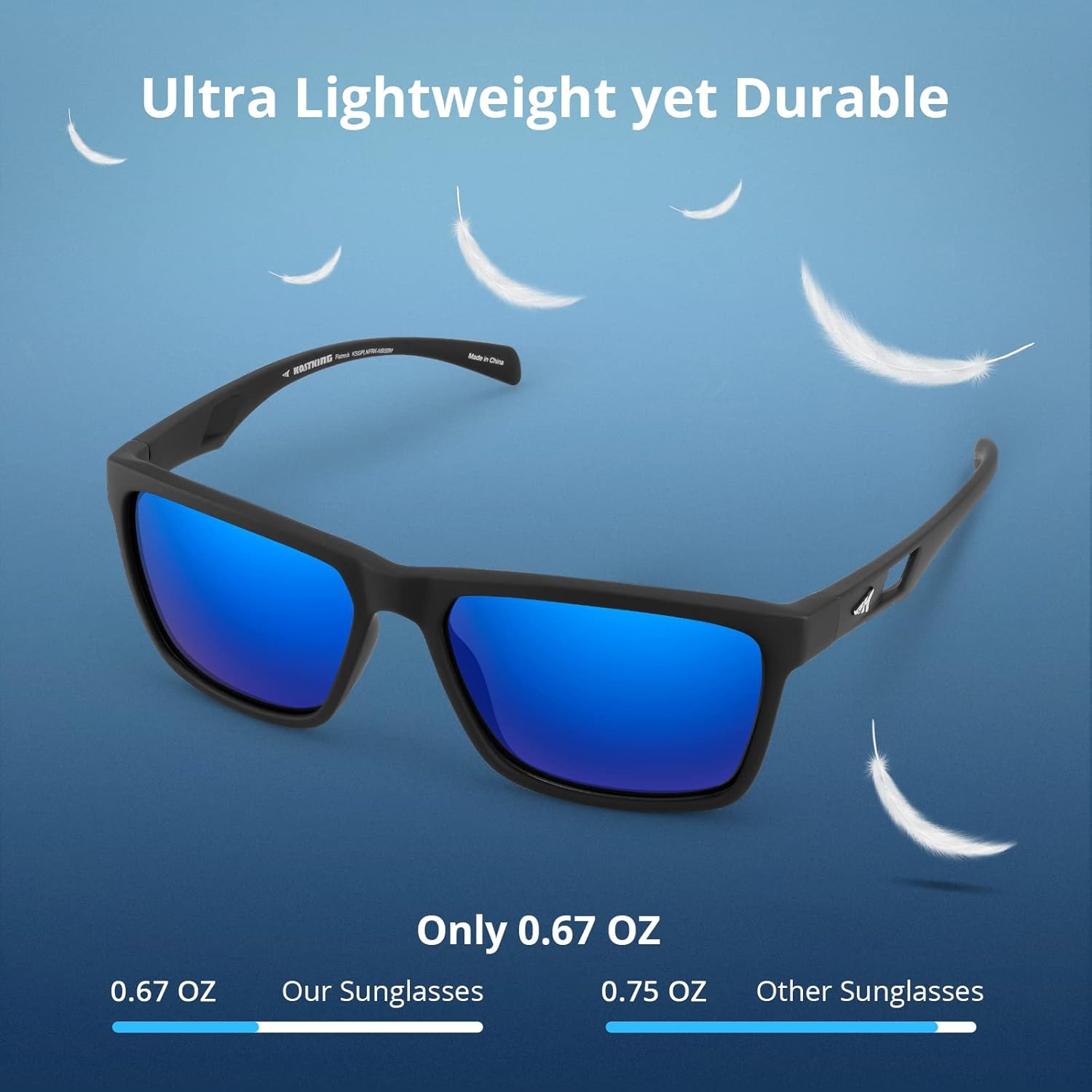 KastKing FlatRock Polarized Sport Sunglasses for Men and Women, Ideal for Driving Fishing Cycling Running, UV Protection - Image 3